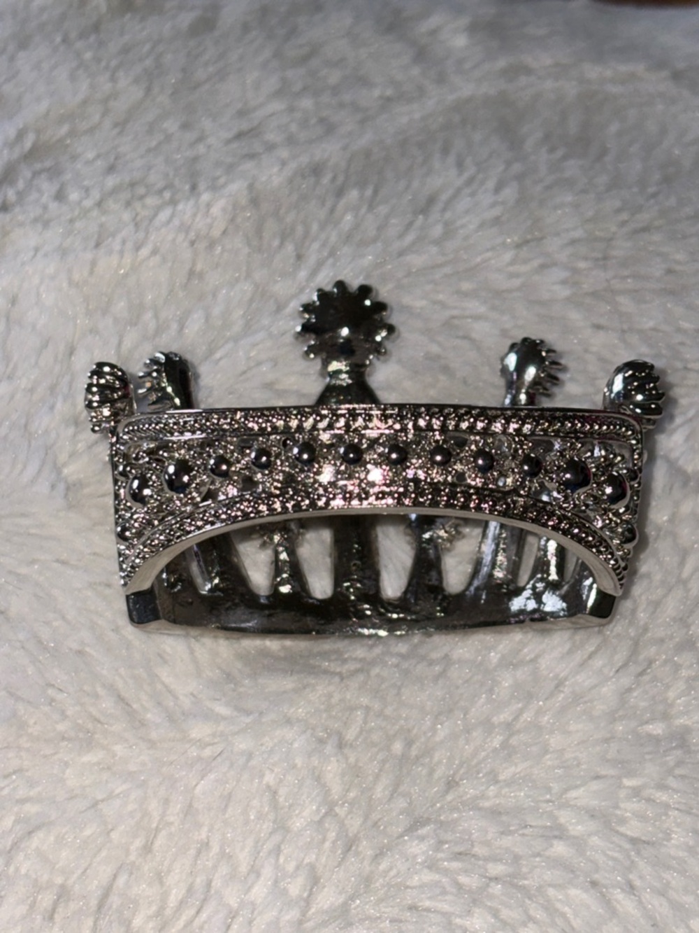 Rhinestone Crystal Crown Bracelet ~Silver NEW - Picture 5 of 6